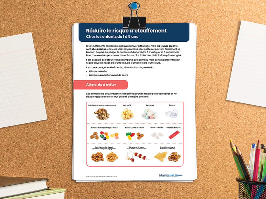 guide d'étouffement sur un tableau d'affichage