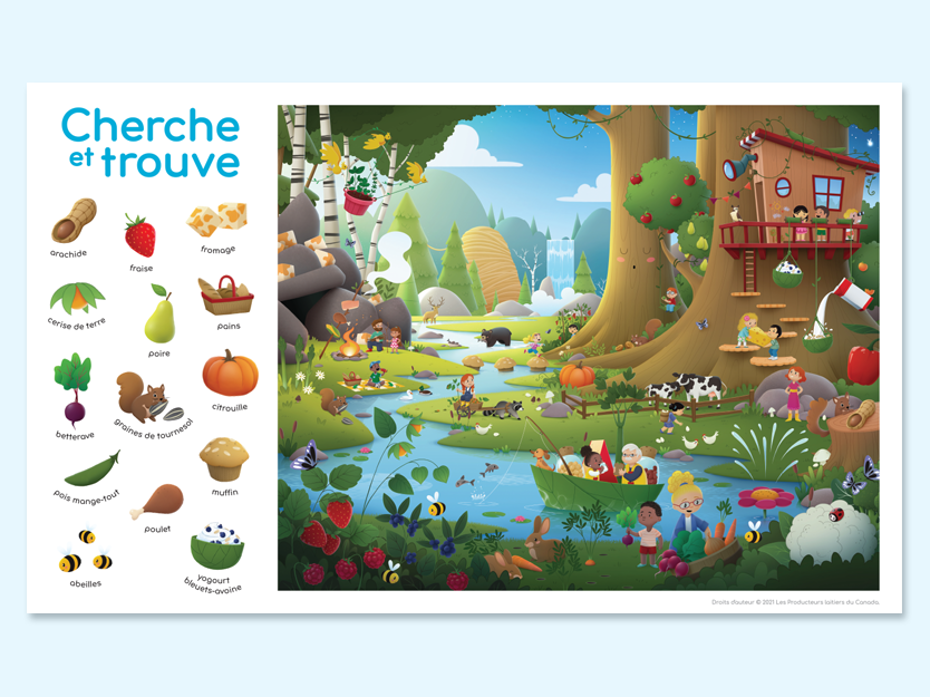 Jeux de cherche et trouve - Foret marmitonne